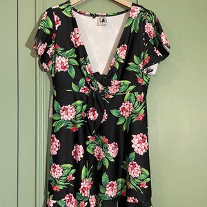 Floral Mini Dress - XL (Canadian Designer Blackbird Studios)